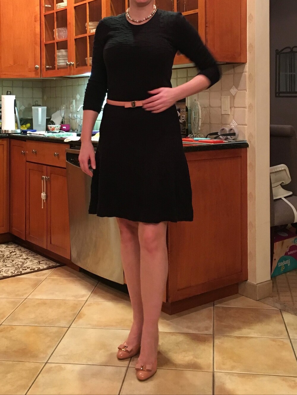 Salvatore Ferragamo 100% wool & nylon lined dress size m